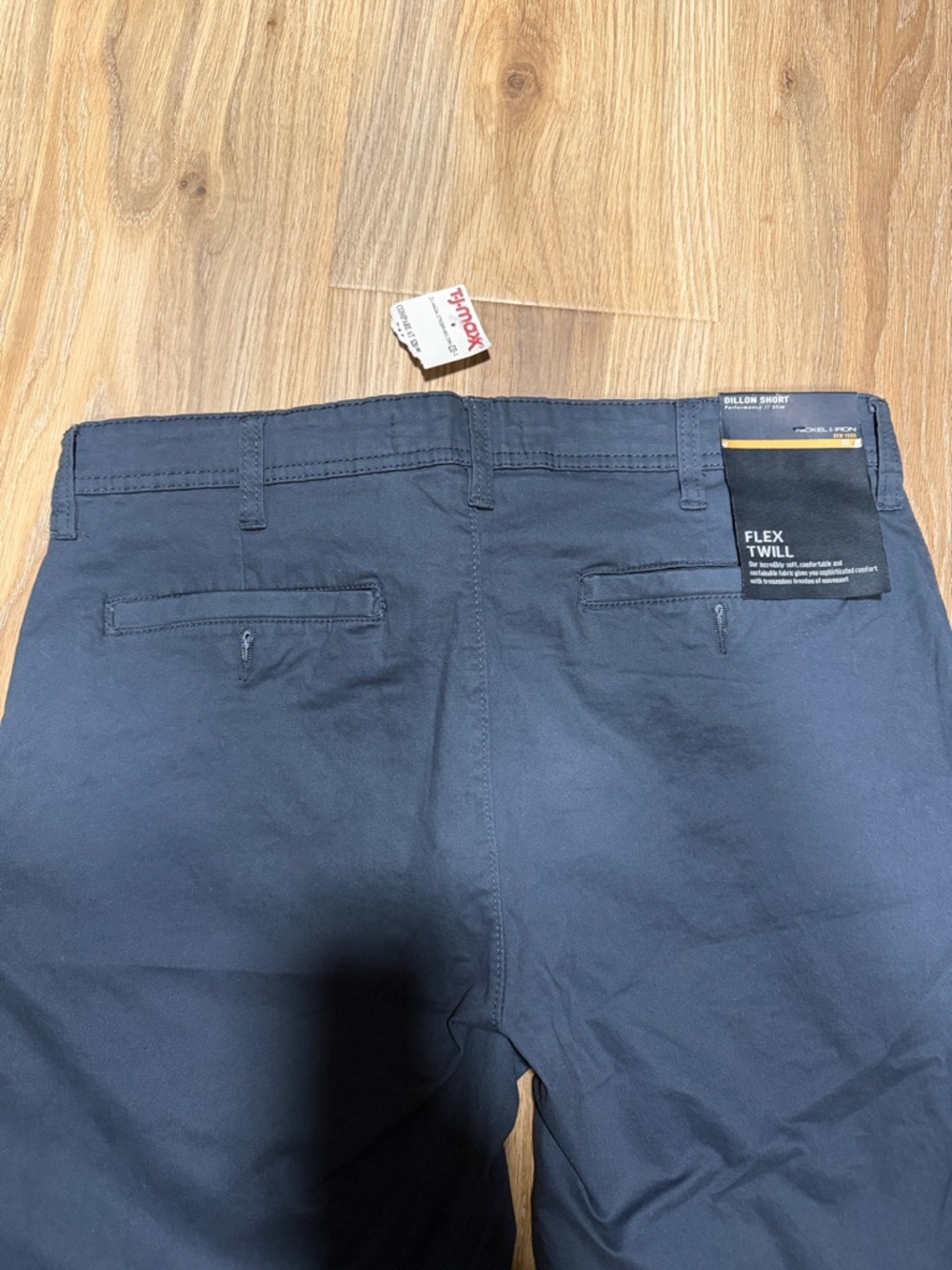 Men's Navy Cotton Blend Chino Shorts - Picture 5 of 5